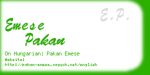 emese pakan business card